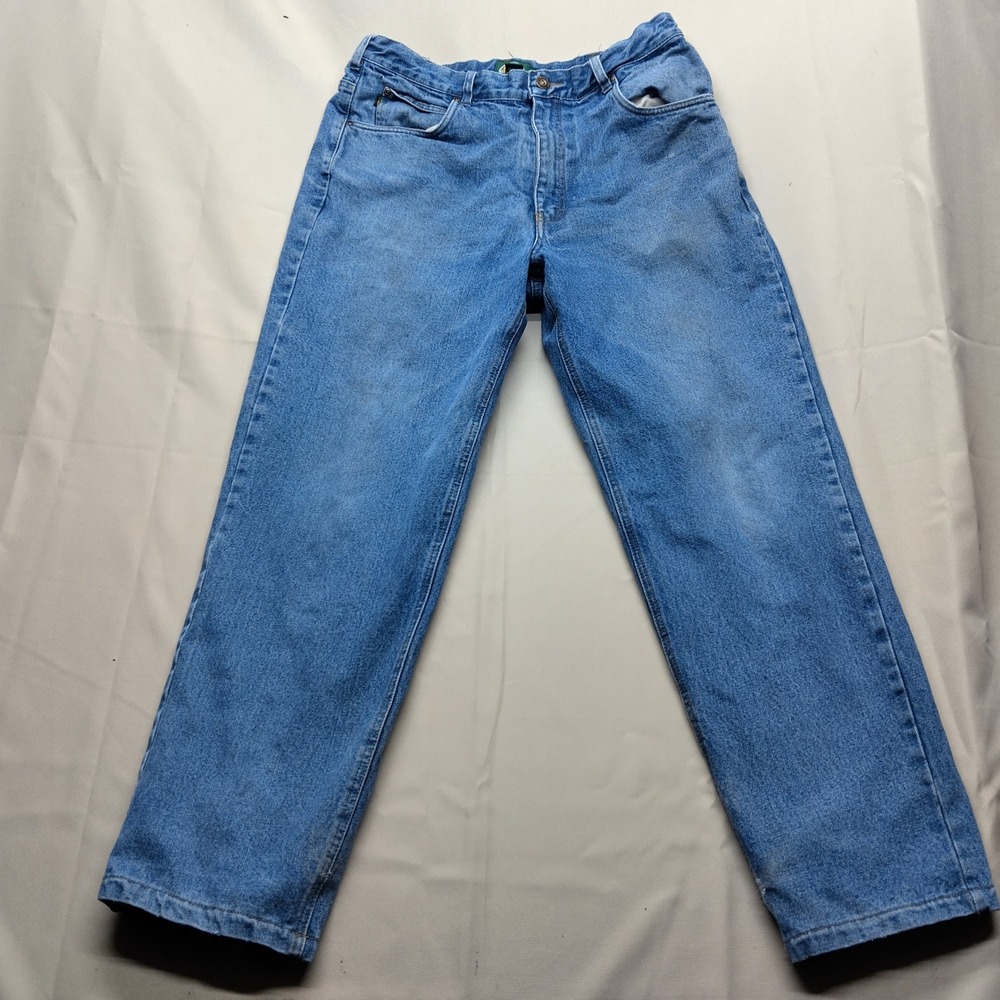 Cabelas Outdoor Gear Flannel Lined Jeans Mens 38x32 Blue Denim Straight Leg